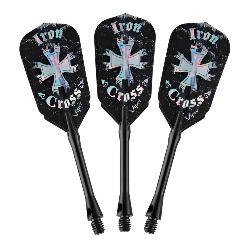Dart Sets - Viper Desperado 80% Tungsten Iron Cross Soft Tip Darts | 3 Knurled Rings |18 Grams - Soft Tip Darts