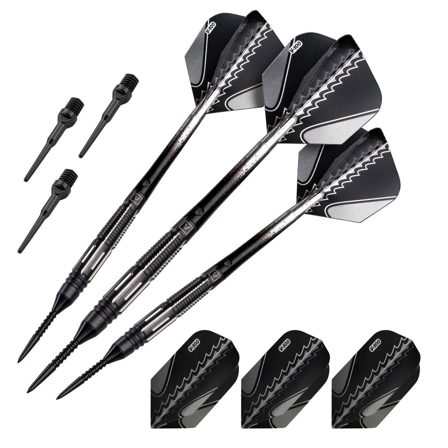 Dart Sets – Viper Black Flux 90% Tungsten | Dual-Format Precision Darts Black | 20 Grams
