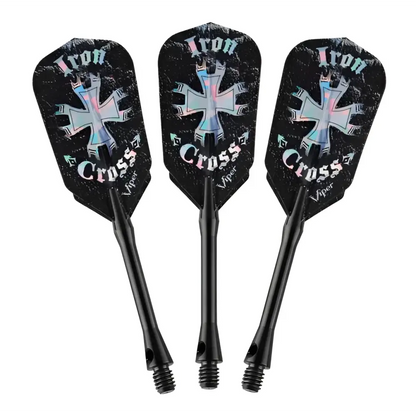 Dart Sets - Viper Desperado 80% Tungsten Iron Cross Soft Tip Darts | 3 Knurled Rings |18 Grams - Soft Tip Darts
