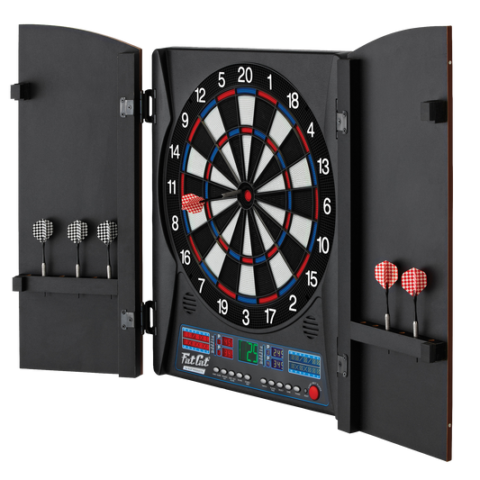 Electronic Dart Board – The Fat Cat Electronx Electronic Dart Board 13.5" Compact Target with Hybrid Cabinet